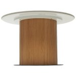 Стол MESA D120 цвет БЕЛЫЙ МРАМОР M326 / Каркас OAK, ®DISAUR