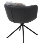 Стул ЛИЛУ ДАНС 180 град. поворотный, УЮТ ГРЕЙ КЛЫК / ORAKUL 998 Темно-серый / Черный каркас, M-City