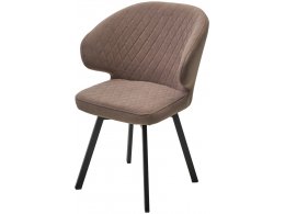 Стул ХИЛТОН 360 град., цвет B5 Капучино, велюр / черный каркас М-City
