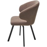 Стул ХИЛТОН 360 град., цвет B5 Капучино, велюр / черный каркас М-City