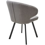 Стул ХИЛТОН 360 град., цвет B22 Серый, велюр / черный каркас М-City