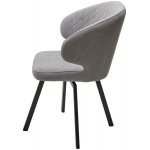 Стул ХИЛТОН 360 град., цвет B22 Серый, велюр / черный каркас М-City