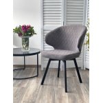 Стул ХИЛТОН 360 град., цвет B28 Темно-серый, велюр / черный каркас М-City