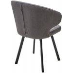 Стул ХИЛТОН 360 град., цвет B28 Темно-серый, велюр / черный каркас М-City