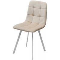 Стул РИЧИ, цвет H-06 Бежевый, велюр / белый каркас М-City