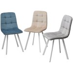 Стул РИЧИ, цвет H-06 Бежевый, велюр / белый каркас М-City