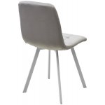 Стул РИЧИ, цвет H-09 Светло-серый, велюр / белый каркас М-City