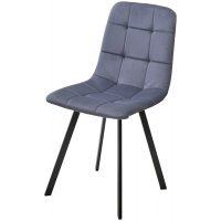 Стул РИЧИ, цвет H-14 Серый, велюр / черный каркас М-City