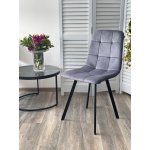 Стул РИЧИ, цвет H-14 Серый, велюр / черный каркас М-City