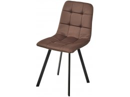 Стул РИЧИ, цвет H-71 Шоколадный, велюр / черный каркас М-City