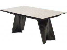 Стол YOAKIM 180 TL-102 Бежевый мрамор, испанская керамика / Темно-серый каркас, ®DISAUR