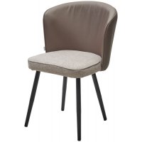 Стул МОНЕ ROVENA BISCUT ткань / ORAKUL 290 экокожа / Черный каркас M-City