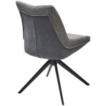 Стул OSKAR 360 град. поворот. KN01-03 Серый/ BZ1046-02 Темно-серый/ Черный, ®DISAUR