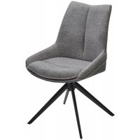 Стул OSKAR 360 град. поворот. KN01-03 Серый/ BZ1046-02 Темно-серый/ Черный, ®DISAUR