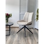 Стул OSKAR 360 град. поворот. KN01-05 Бежевый/ BZ1046-21 Коричневый/ Черный, ®DISAUR