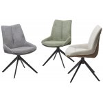 Стул OSKAR 360 град. поворот. KN01-05 Бежевый/ BZ1046-21 Коричневый/ Черный, ®DISAUR