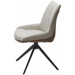 Стул OSKAR 360 град. поворот. KN01-05 Бежевый/ BZ1046-21 Коричневый/ Черный, ®DISAUR