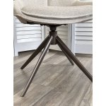 Стул OSKAR 360 град. поворот. KN01-05 Бежевый/ BZ1046-11 Бежевый/ Шоколадное золото каркас, ®DISAUR