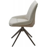 Стул OSKAR 360 град. поворот. KN01-05 Бежевый/ BZ1046-11 Бежевый/ Шоколадное золото каркас, ®DISAUR