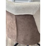 Стул PONTUS 360 град. поворот. KN01-05 Бежевый/ BZ1046-21 Коричневый/ Черный, ®DISAUR