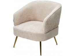 Кресло MUSSELS 3018-10 Бежевый, шенилл / золотой каркас, ®DISAUR