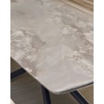 Стол RIVOLI 140 GLOSS AMBER JADE SOLID CERAMIC / BLACK, ®DISAUR