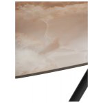 Стол RIVOLI 140 GLOSS AMBER JADE SOLID CERAMIC / BLACK, ®DISAUR