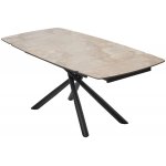 Стол RIVOLI 140 GLOSS AMBER JADE SOLID CERAMIC / BLACK, ®DISAUR