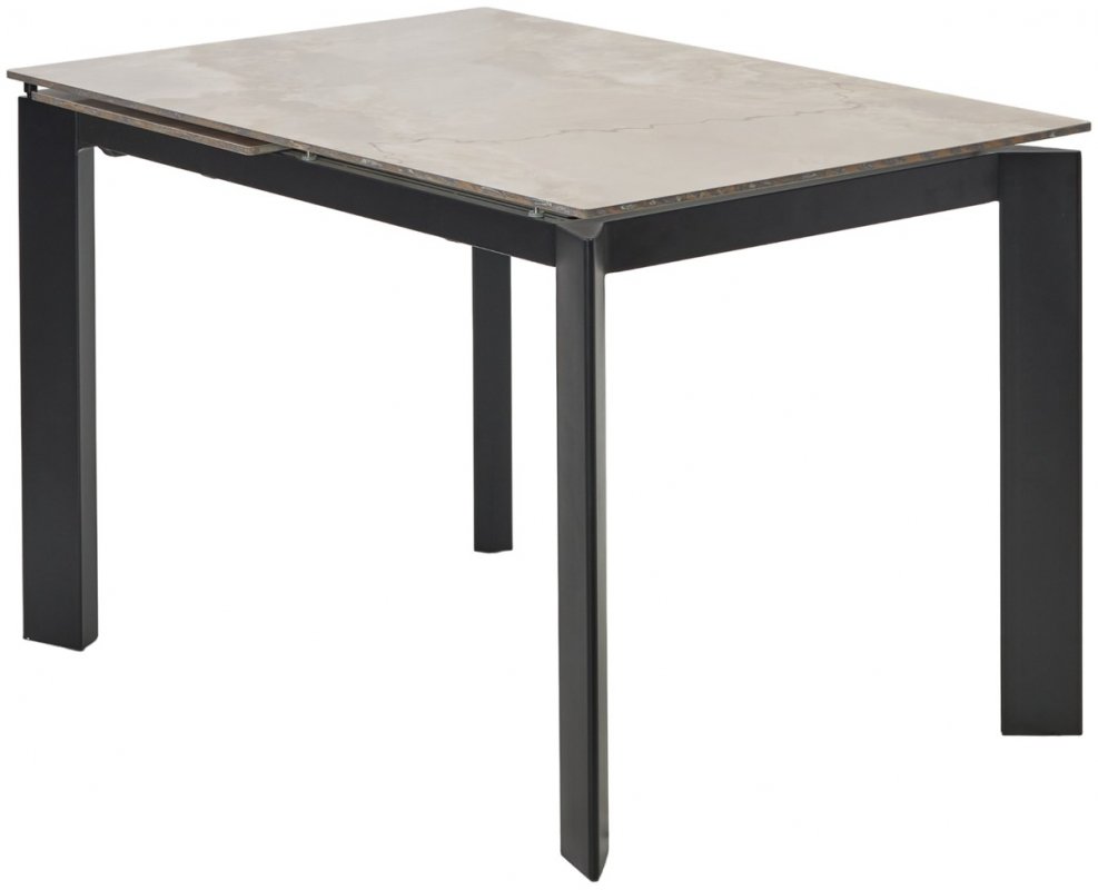 Стол CORNER 120 GLOSS AMBER JADE SOLID CERAMIC / BLACK, ®DISAUR