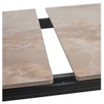 Стол CORNER 120 GLOSS AMBER JADE SOLID CERAMIC / BLACK, ®DISAUR