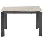 Стол CORNER 120 GLOSS AMBER JADE SOLID CERAMIC / BLACK, ®DISAUR