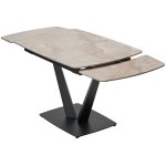 Стол ALATRI 120 GLOSS AMBER JADE SOLID CERAMIC / BLACK, ®DISAUR