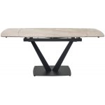 Стол ALATRI 120 GLOSS AMBER JADE SOLID CERAMIC / BLACK, ®DISAUR