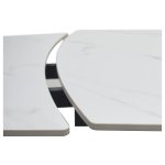 Стол BALDE 140 MATT WHITE MARBLE SOLID CERAMIC / BLACK, ®DISAUR