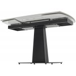 Стол BALDE 140 MATT WHITE MARBLE SOLID CERAMIC / BLACK, ®DISAUR