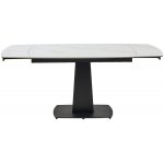 Стол BALDE 140 MATT WHITE MARBLE SOLID CERAMIC / BLACK, ®DISAUR