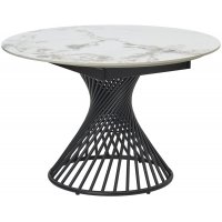 Стол BUENO 120 GLOSS GOLDEN JADE SOLID CERAMIC / BLACK, ®DISAUR