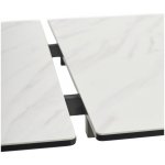 Стол ESTEBIO 160 KL-99 Белый мрамор матовый, итальянская керамика/ Серый металлик, ®DISAUR