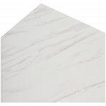 Стол ESTEBIO 160 KL-99 Белый мрамор матовый, итальянская керамика/ Серый металлик, ®DISAUR