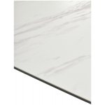 Стол ESTEBIO 160 KL-99 Белый мрамор матовый, итальянская керамика/ Серый металлик, ®DISAUR