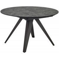 Стол AKSEL 130 цвет Mona Lisa Cерый мрамор, керамика, / Темно-серый каркас. ®DISAUR