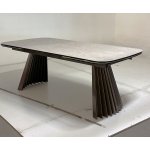 Стол ASTRID 200 TL-102 Бежевый мрамор, испанская керамика / Шоколадное золото каркас, ®DISAUR