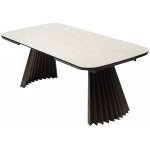 Стол ASTRID 200 TL-102 Бежевый мрамор, испанская керамика / Шоколадное золото каркас, ®DISAUR