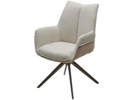 Стул PONTUS 360 град. поворот. KN01-05 Бежевый/ BZ1046-11 Бежевый/ Шоколадное золото, ®DISAUR