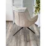 Стул PONTUS 360 град. поворот. KN01-05 Бежевый/ BZ1046-11 Бежевый/ Шоколадное золото, ®DISAUR