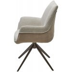 Стул PONTUS 360 град. поворот. KN01-05 Бежевый/ BZ1046-11 Бежевый/ Шоколадное золото, ®DISAUR