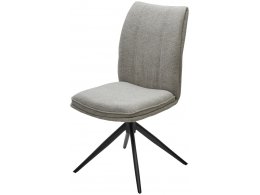 Стул YOHAN 360 град. поворот. KN01-04 Светло-серый, ткань / Черный, ®DISAUR
