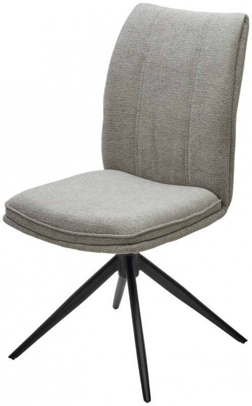 Стул YOHAN 360 град. поворот. KN01-04 Светло-серый, ткань / Черный, ®DISAUR