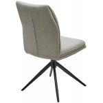 Стул YOHAN 360 град. поворот. KN01-04 Светло-серый, ткань / Черный, ®DISAUR
