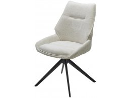 Стул OLAF 360 град. поворот. RAVEN22 Бежево-белый, ткань / Черный, ®DISAUR